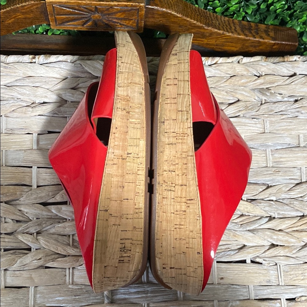 Fitflop Red Wedge Sandals - Picture 6 of 9
